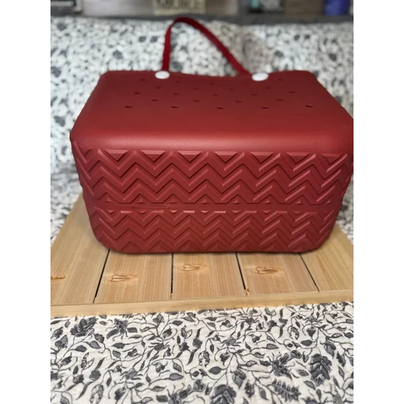 Women's Unbranded Tote Bag Large - Wine Red - Picture 4 of 7